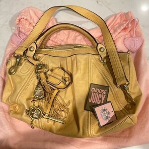 Vintage Juciy Couture yellow leather handbag